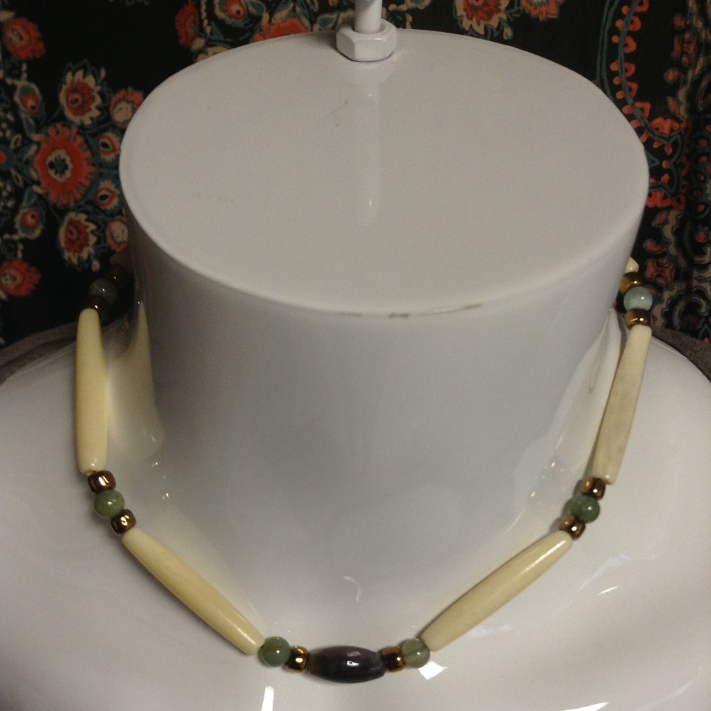 Ladies Carved Horn Necklace